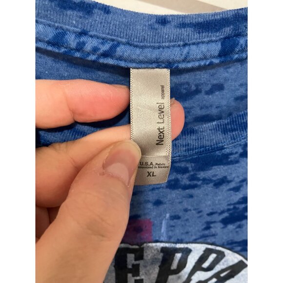 Def Leppard Women's Pour Some Sugar on Me 2014 T-Shirt, Blue, Size XL - Picture 2 of 3